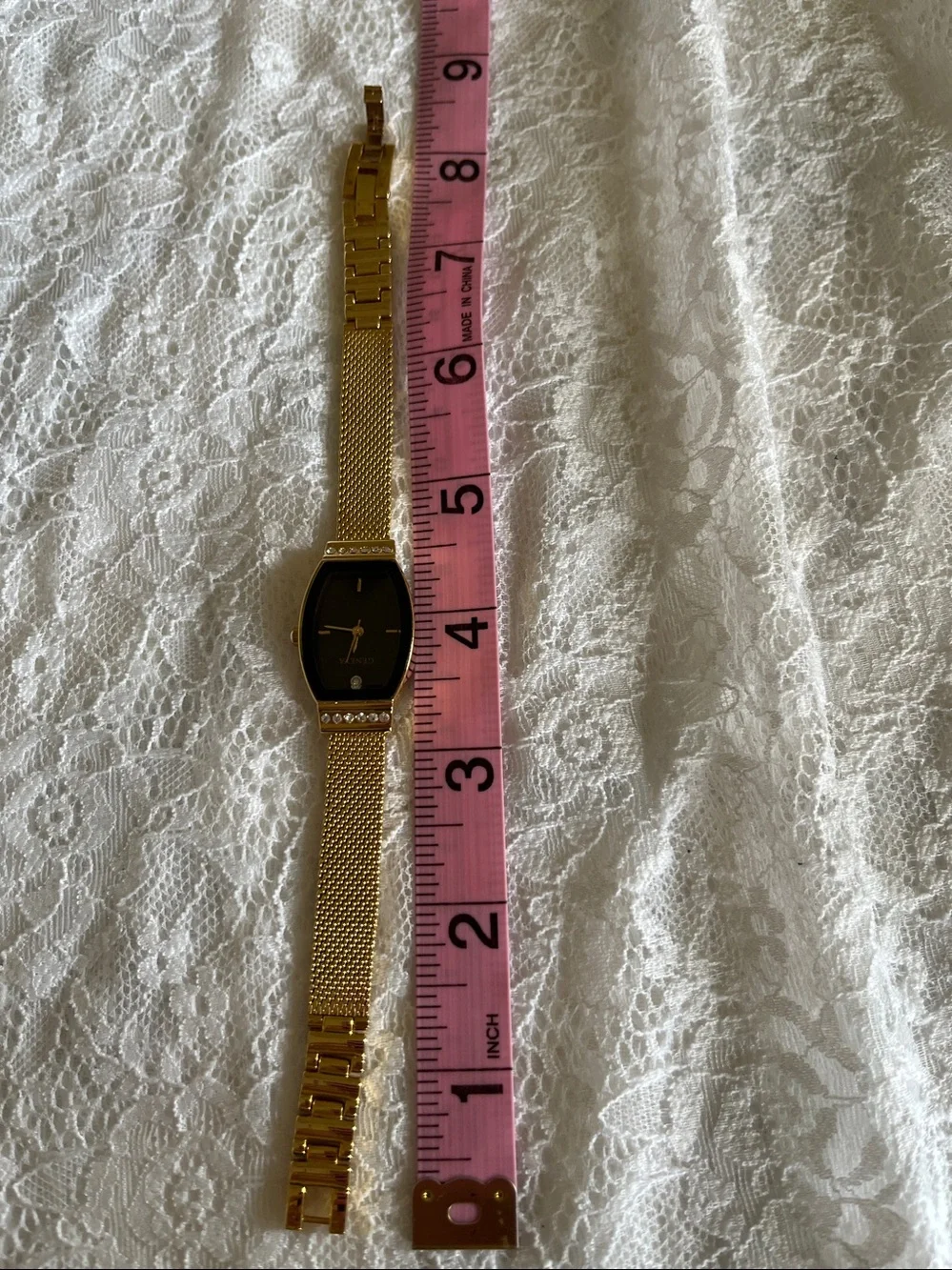 Geneva Gold and Black Women's Crystal Accent Bracelet Watch